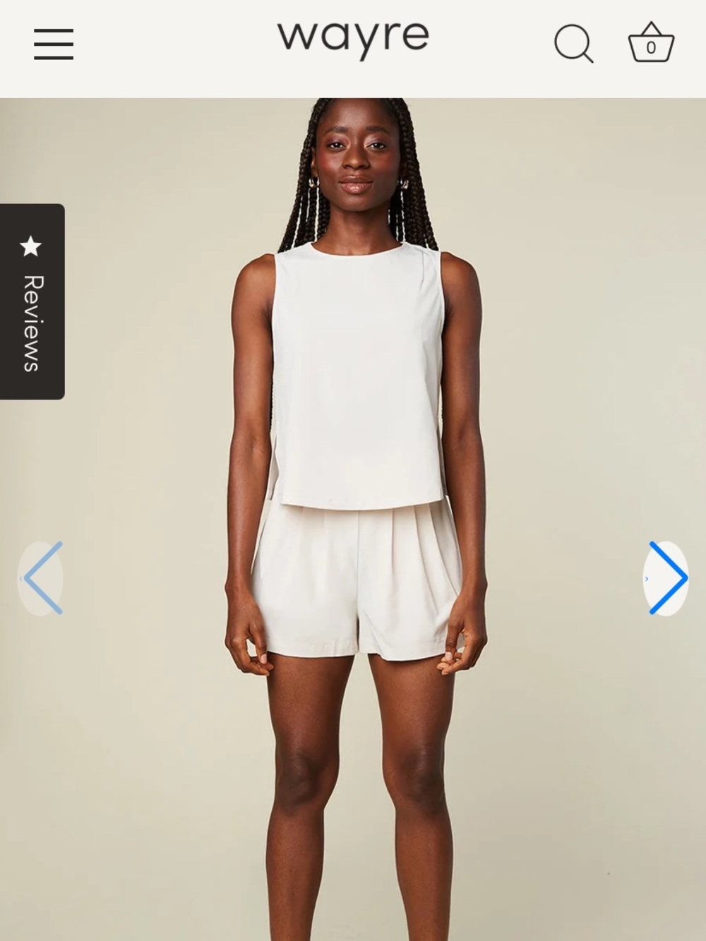 Wayre Boxy Shift & Snap Tank. Size Medium.